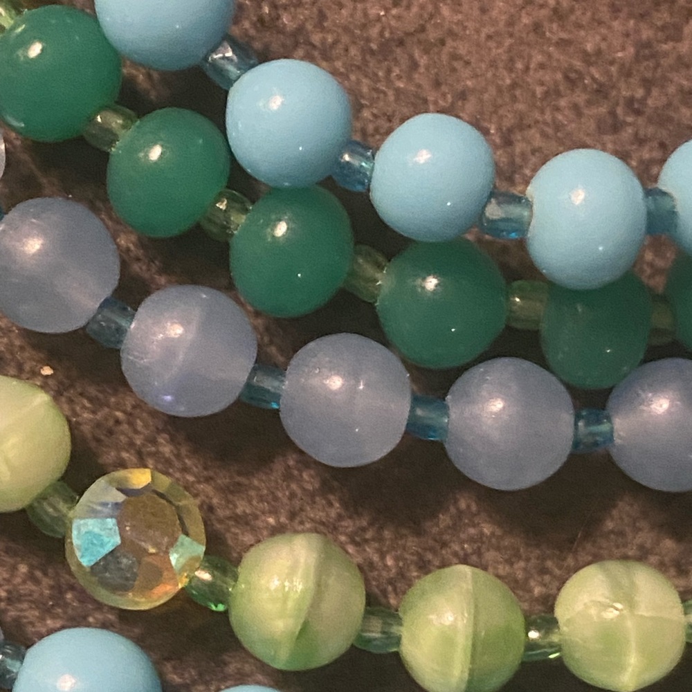 Unique, Outstanding Beaded Multilayer Necklace - image 5